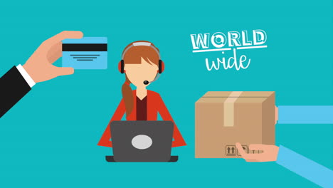 diseño de servicios de entrega, animación de video