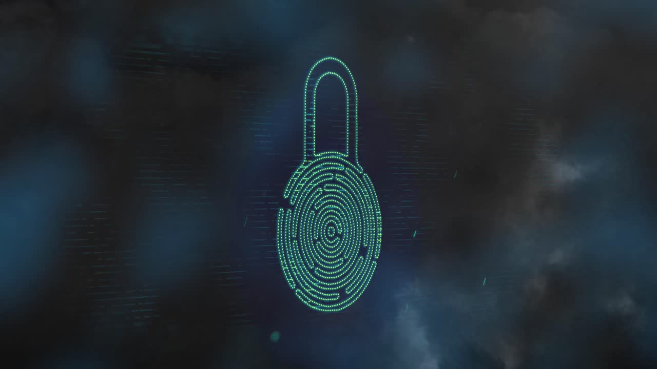 animación del icono del candado de seguridad en línea