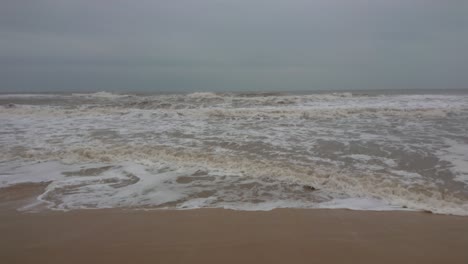 Tripod-shot-of-rough-sea-and-gimmy-day