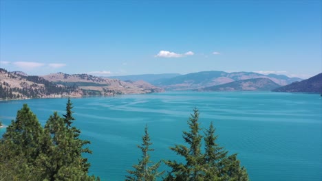 turquoise lake: overhead view of kalamalka's summer splendor