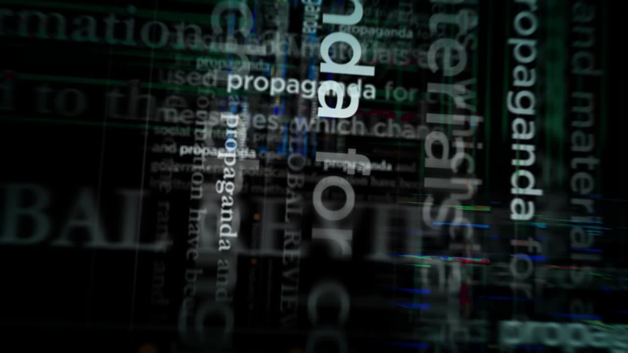 títulos de noticias medios con pantallas de bucle sin costuras de propaganda