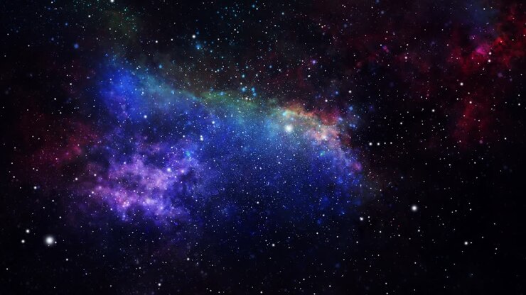 dark universe and an approaching cloud of nebulae