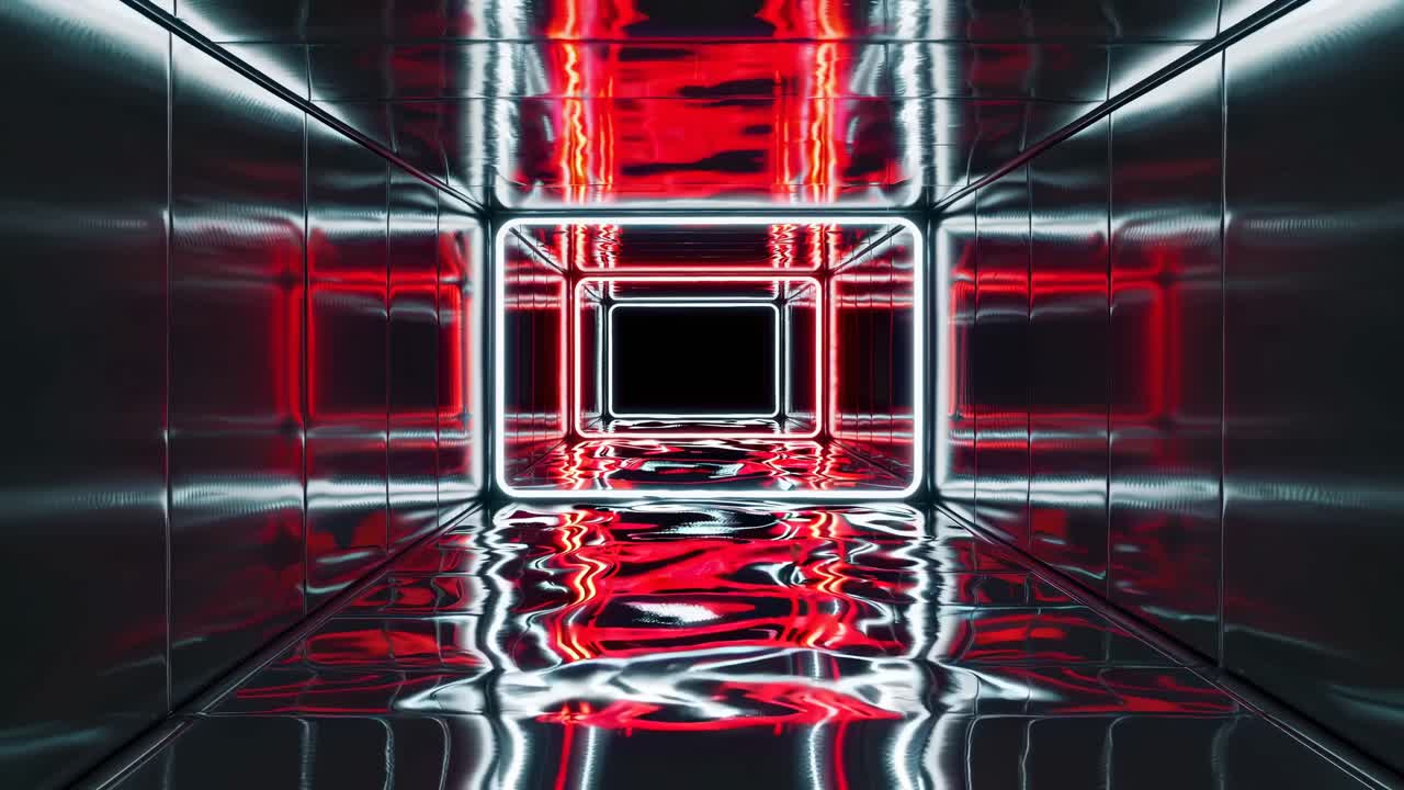 el túnel de neón futurista