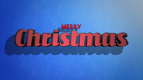 Retro-Merry-Christmas-text-on-blue-grunge-texture