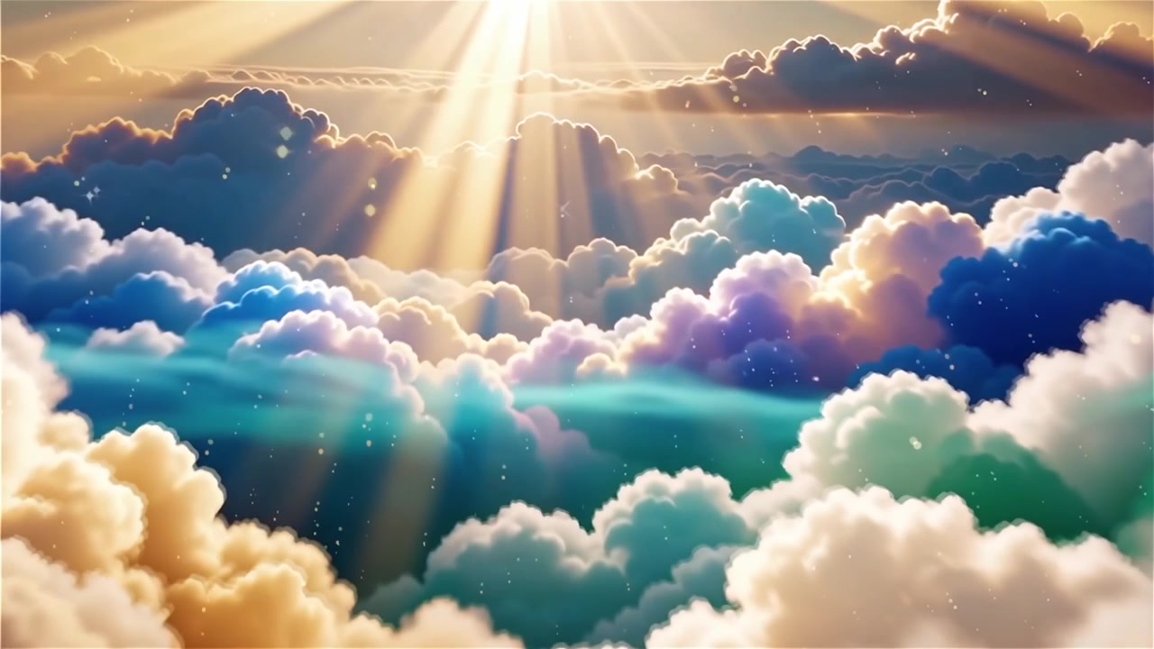 Christian Heavenly Light Worship Background