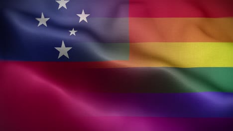 lgbt bandera de samoa el fondo del bucle 4k