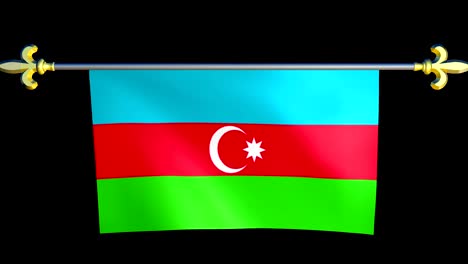large looping animated flag of azerbaijan