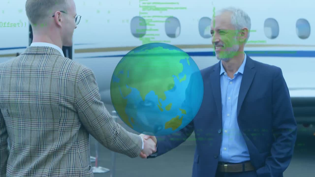 세계 표면의 애니메이션과 손짓을 통해 데이터 처리