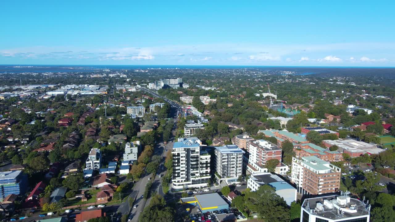 vista aérea del suburbio de sutherland en el condado de sutherland, sur de sydney, nsw