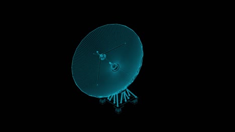 loop de animación de trabajo de satélite isométrico renderizado en 3d con luma matte