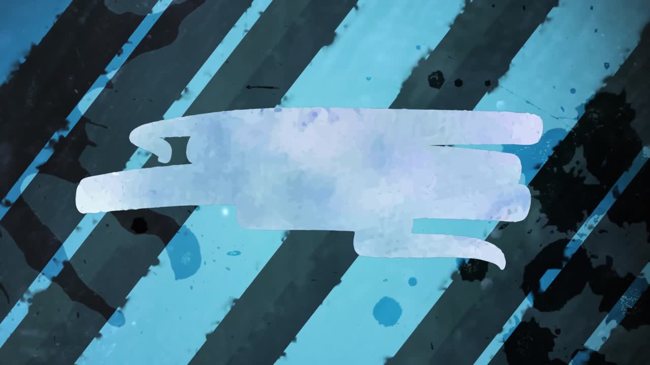 검은색 배경의 선 위에 복사 공간을 가진 파란색 모양의 애니메이션