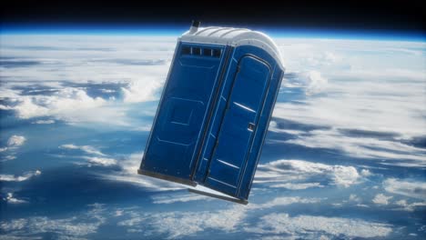 portable street wc toilet cabin on earth orbit