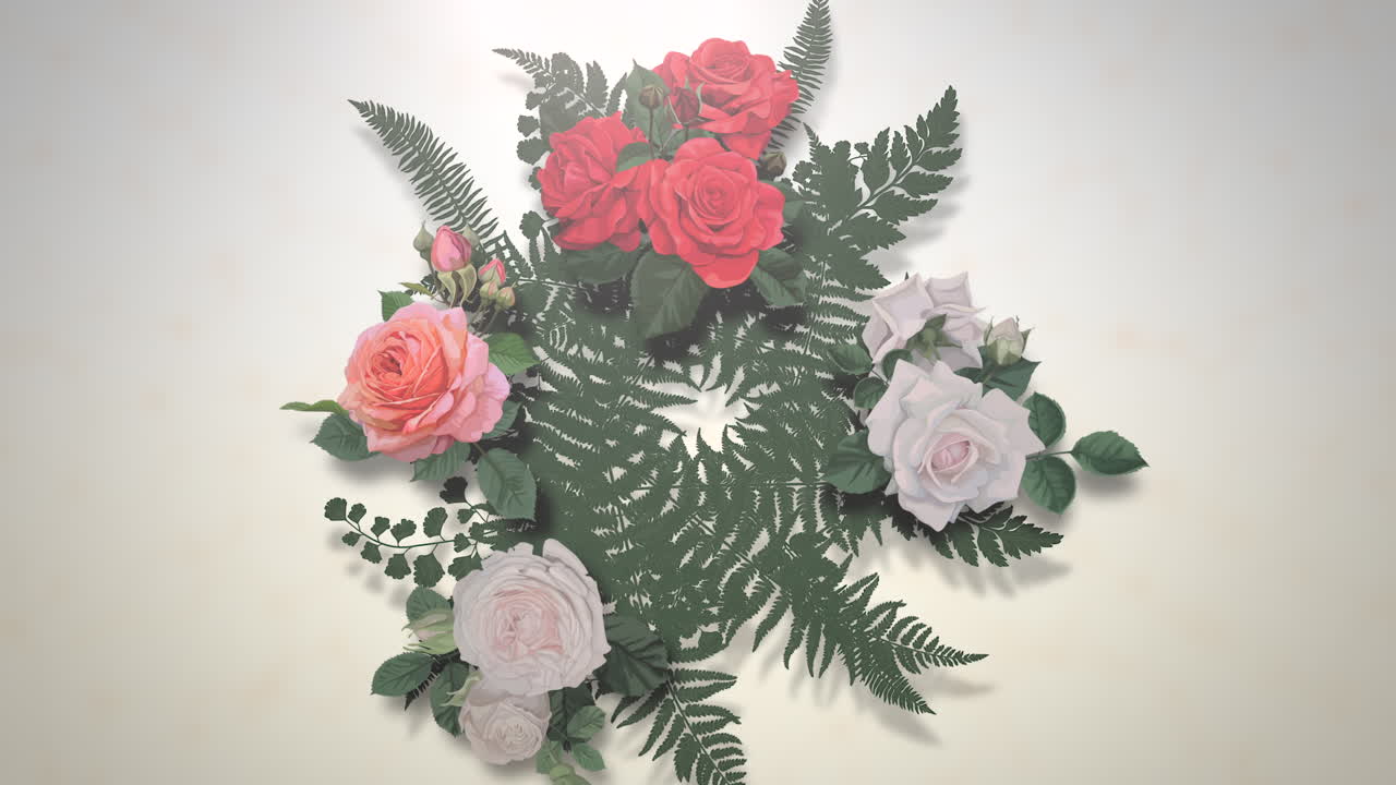 flores de primer plano con fondo de boda en movimiento