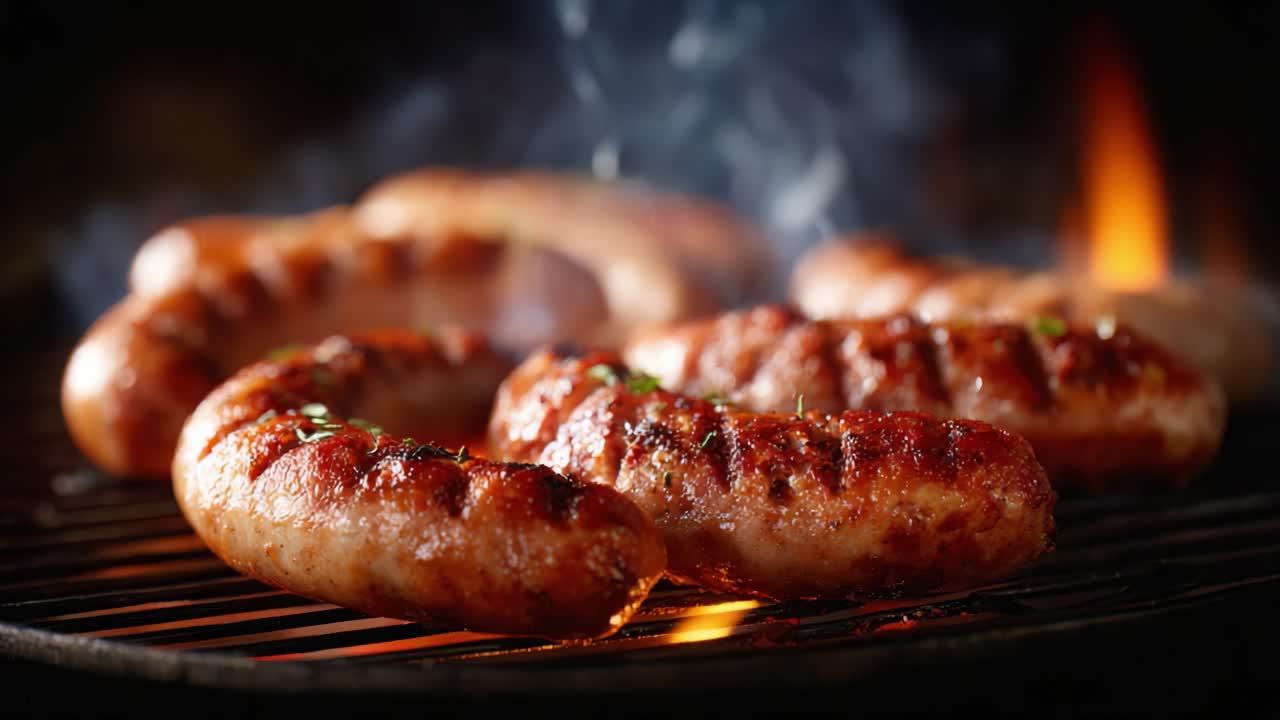 Salsicce Sfrigolanti sulla Griglia: una deliziosa vetrina di tecniche di grigliatura piene di sapore e un'esperienza di preparazione della carne da acquolina in bocca.