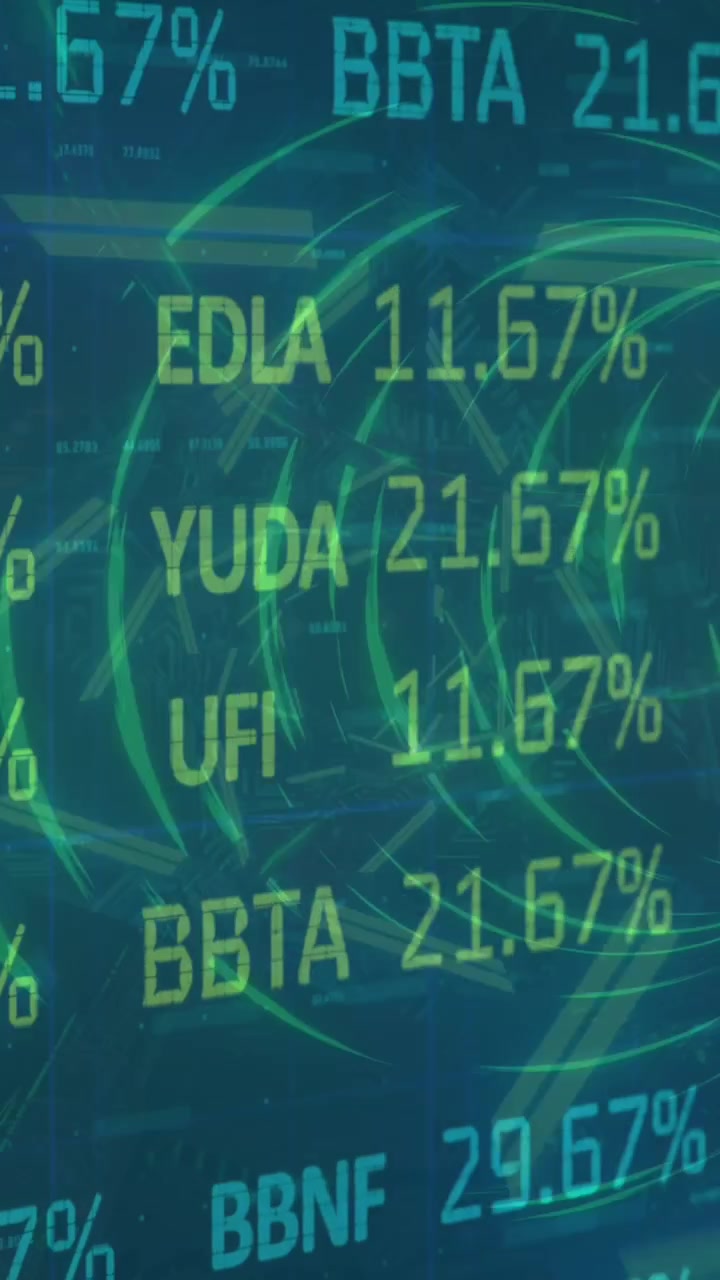 Animasi pemrosesan data di atas terowongan digital