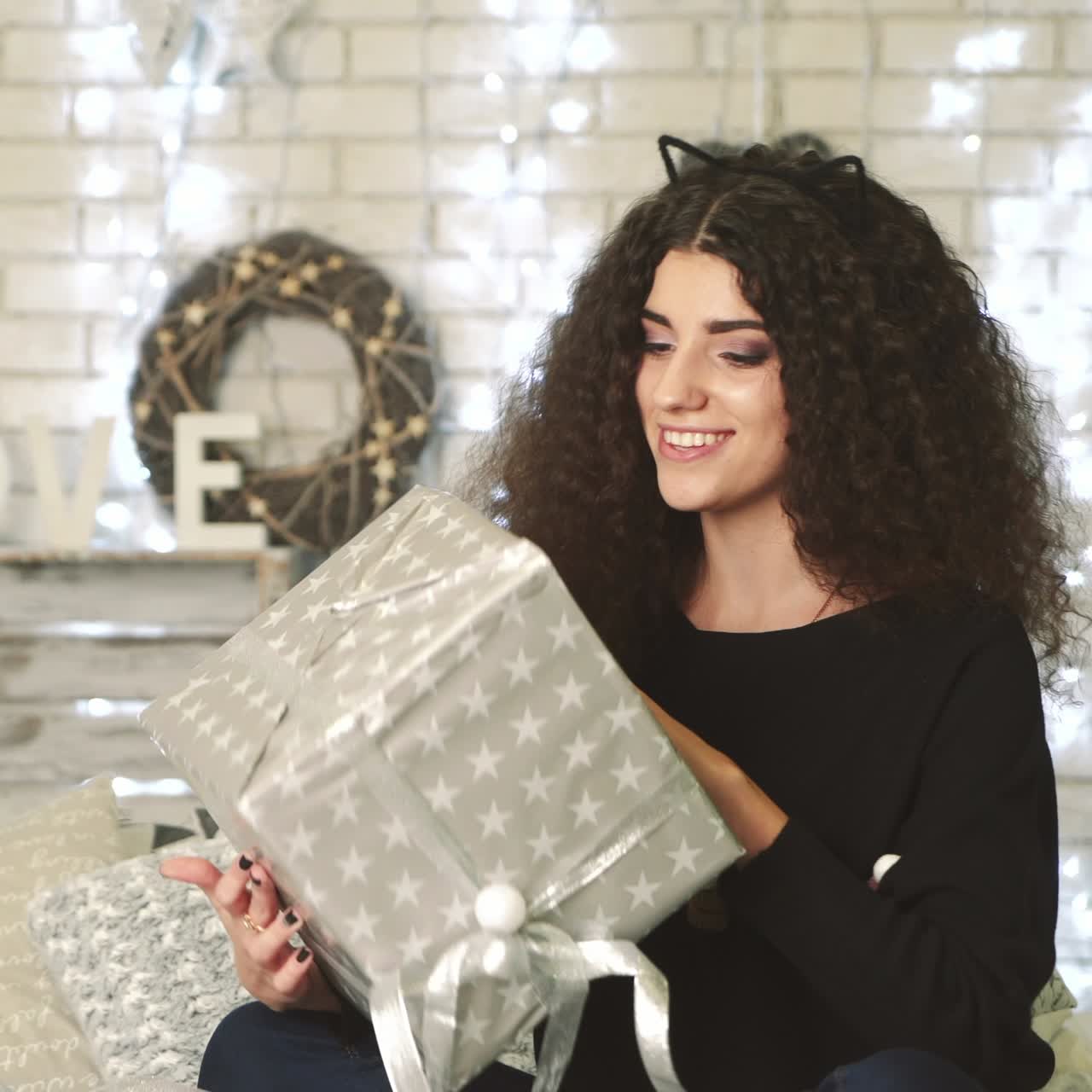 caja de regalos celebración del día de año nuevo