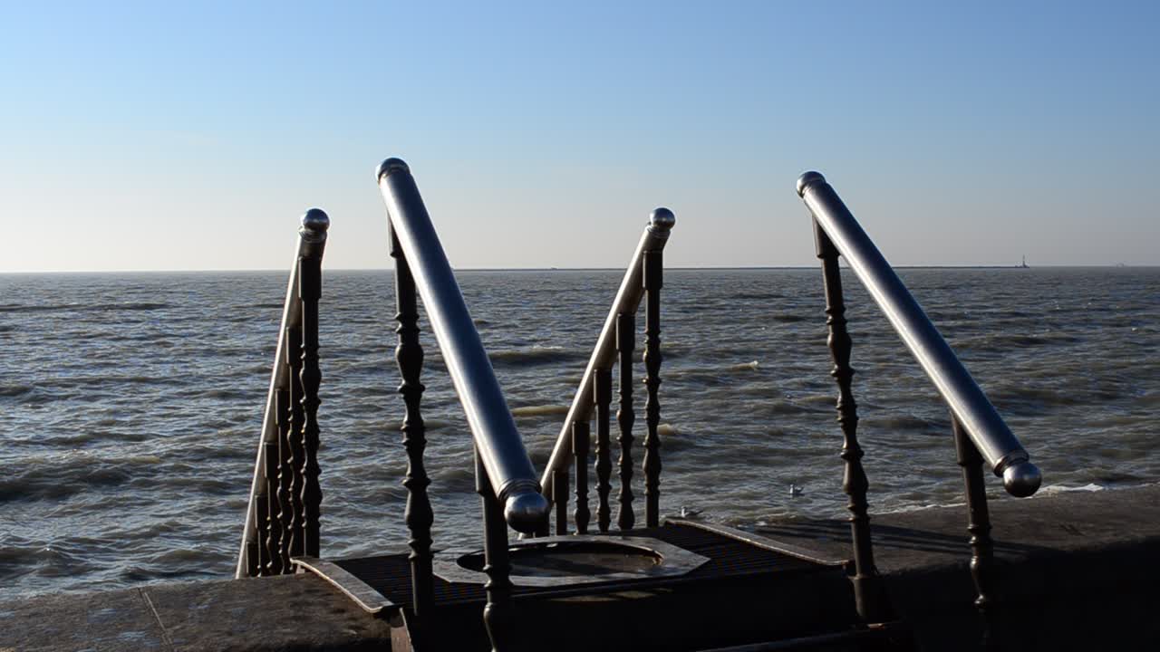 The bridge over the sea. The forged metal