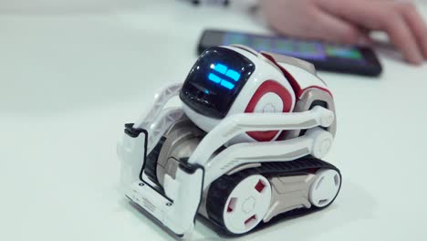 mini robot toy with display