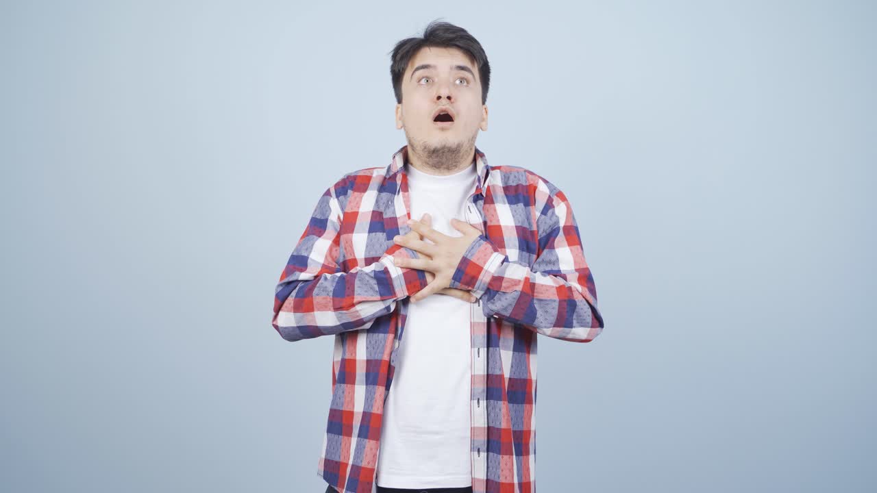 호흡곤란이 있는 사람.