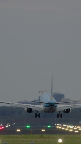 airplane landing at airport