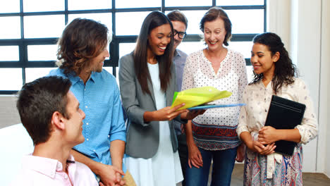 businesspeople interacting with each other