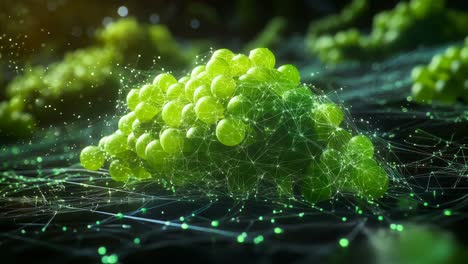 abstract digital grapes