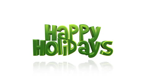 felices fiestas texto de dibujos animados en degradado blanco