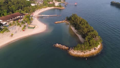 aerial view of a tropical beach resort