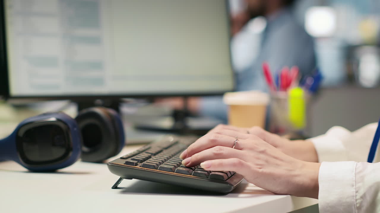 Close Up Of It Expert Coding With Ai Language Model Assistance In Startup Office