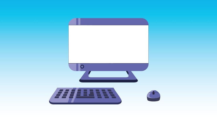 lieferdienstleister auf fahrrad mit desktop-animation