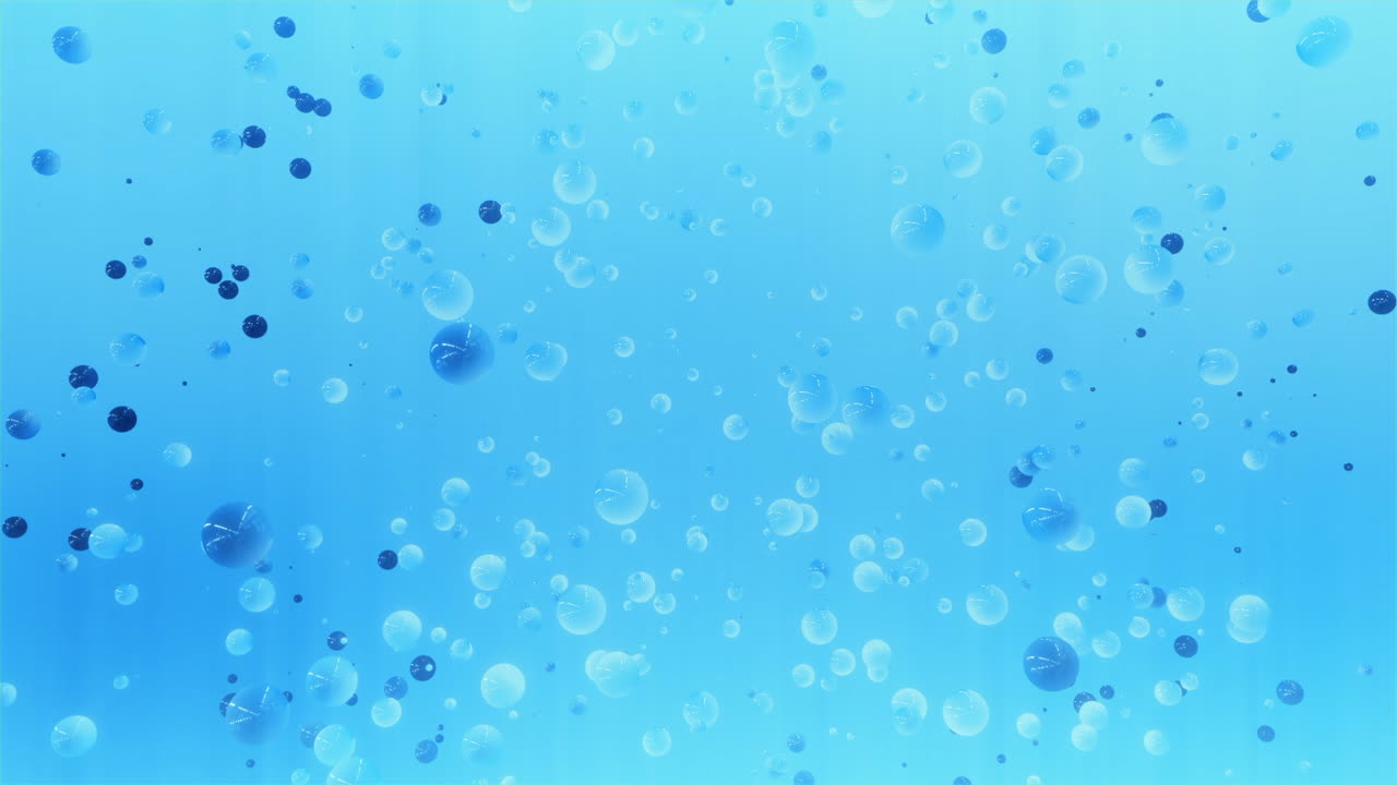 Abstract Blue Bubbles Background