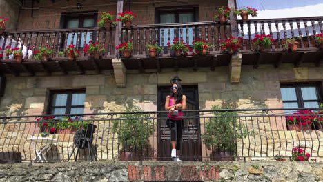 woman contemplating beautiful views of the mountain