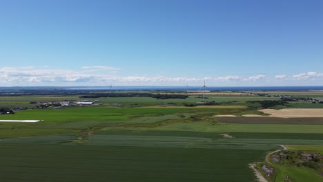 Windkraftanlagen-Offenbaren-Schuss,-Sommer