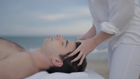 beach relaxation and therapy session
