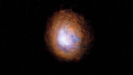 explosión de supernova y restos en el espacio ultraterrestre