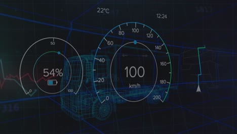 animation of car panel over digital car model