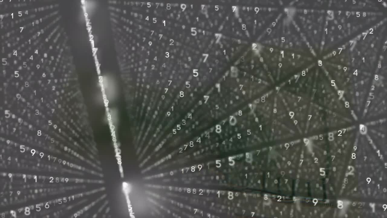 미국 달러 지폐에 대한 데이터 처리의 애니메이션