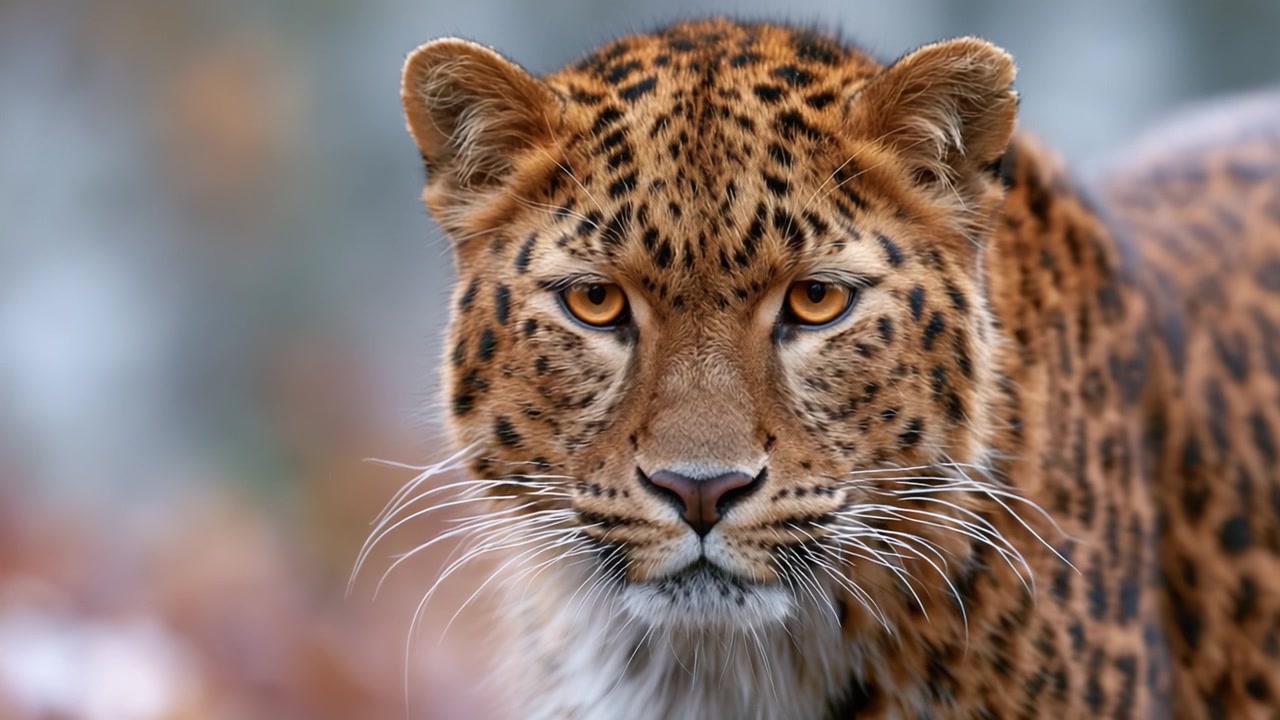 Doğal yaşam alanında çarpıcı kürkü ve keskin bakışlarıyla görkemli bir leoparın büyüleyici yakın çekimi.