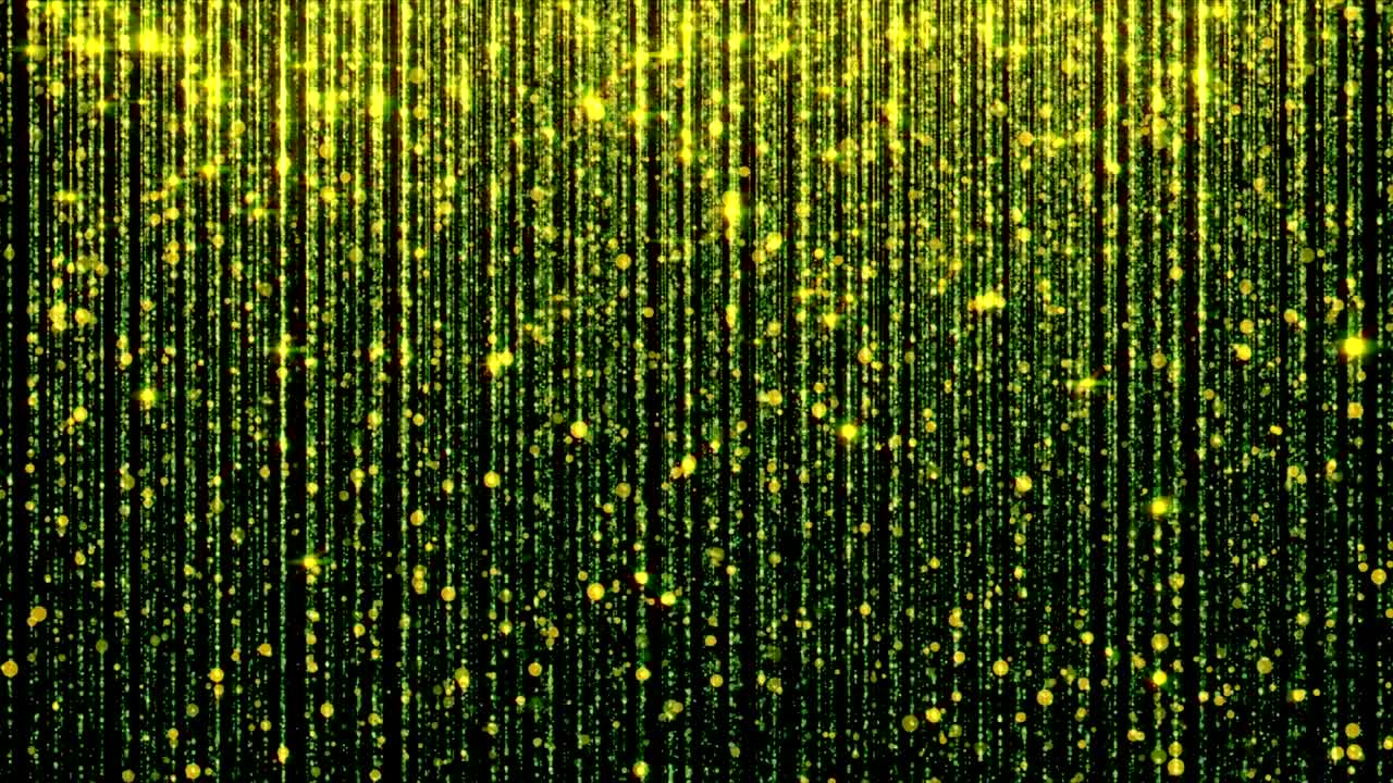 추상적으로 떨어지는 밝은 입자. 배경으로 화려한 비. 루프