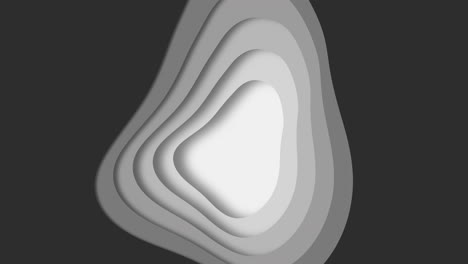 modelo 3d de una intrigante forma ondulada con líneas elegantemente curvas en blanco contra un fondo negro