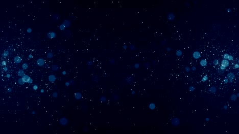 partículas de polvo azul abstracto luz bokeh títulos de movimiento bucle de fondo cinematográfico