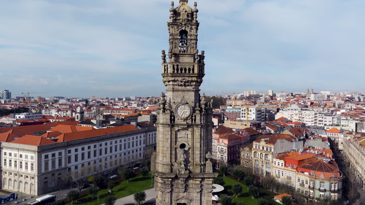 Porto in vivid midday tones from the sky