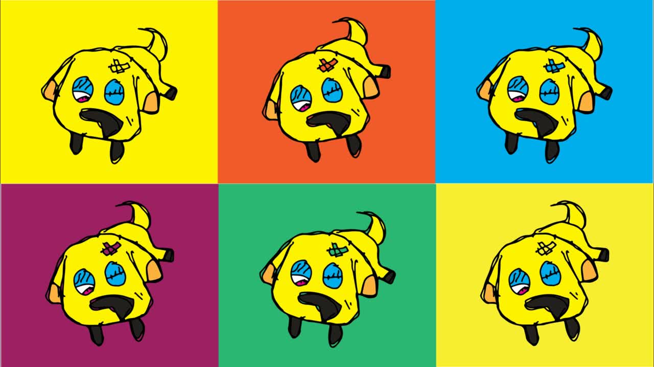 niños dibujando un fondo sin costuras con el tema del perro