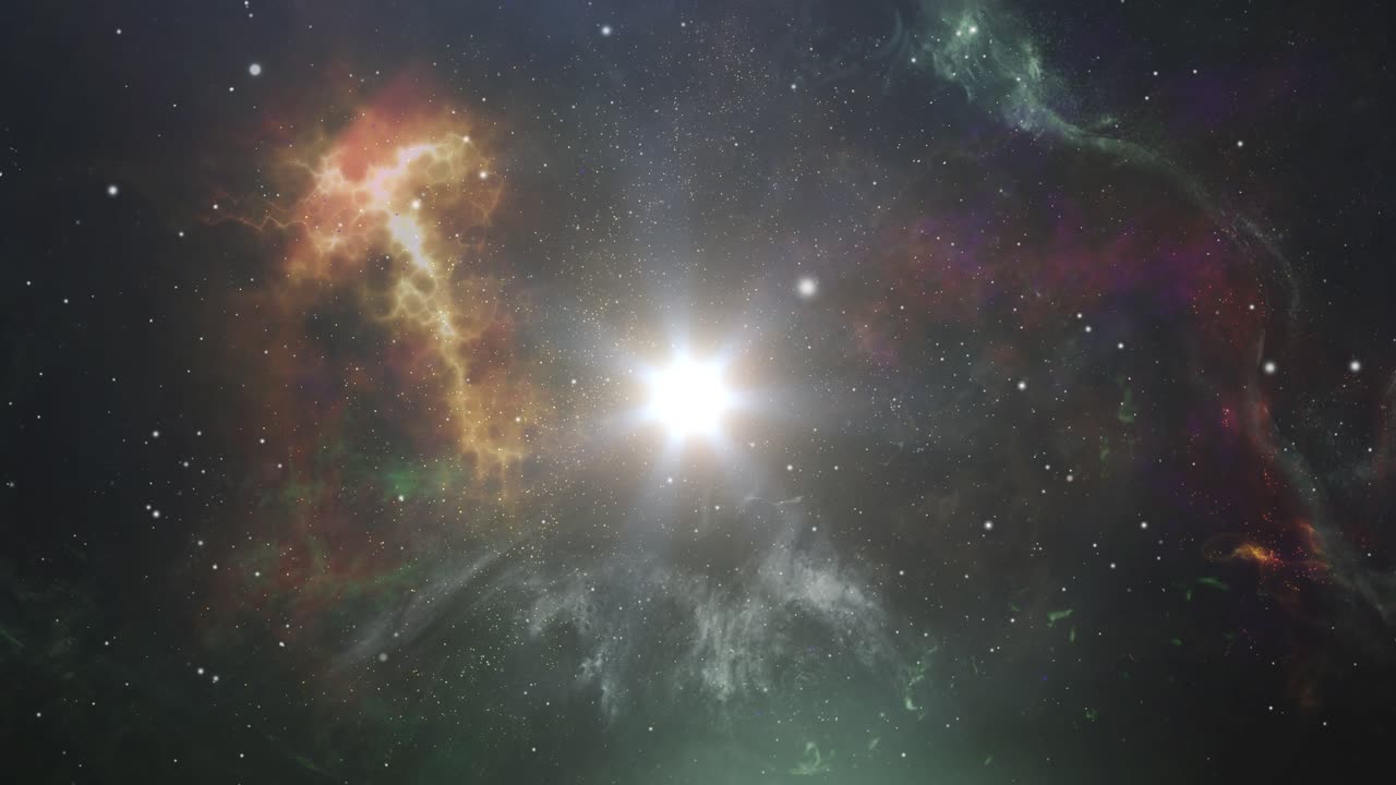 bright stars and nebula  in the universe 4k