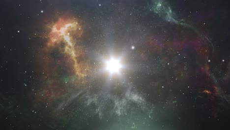 bright stars and nebula  in the universe 4k