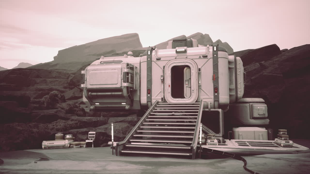 사막 행성에서 미래의 전초 기지