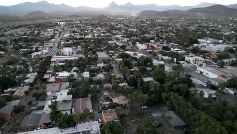 Aerial-of-Loreto-Baja-California-Sur-travel-destination-old-town