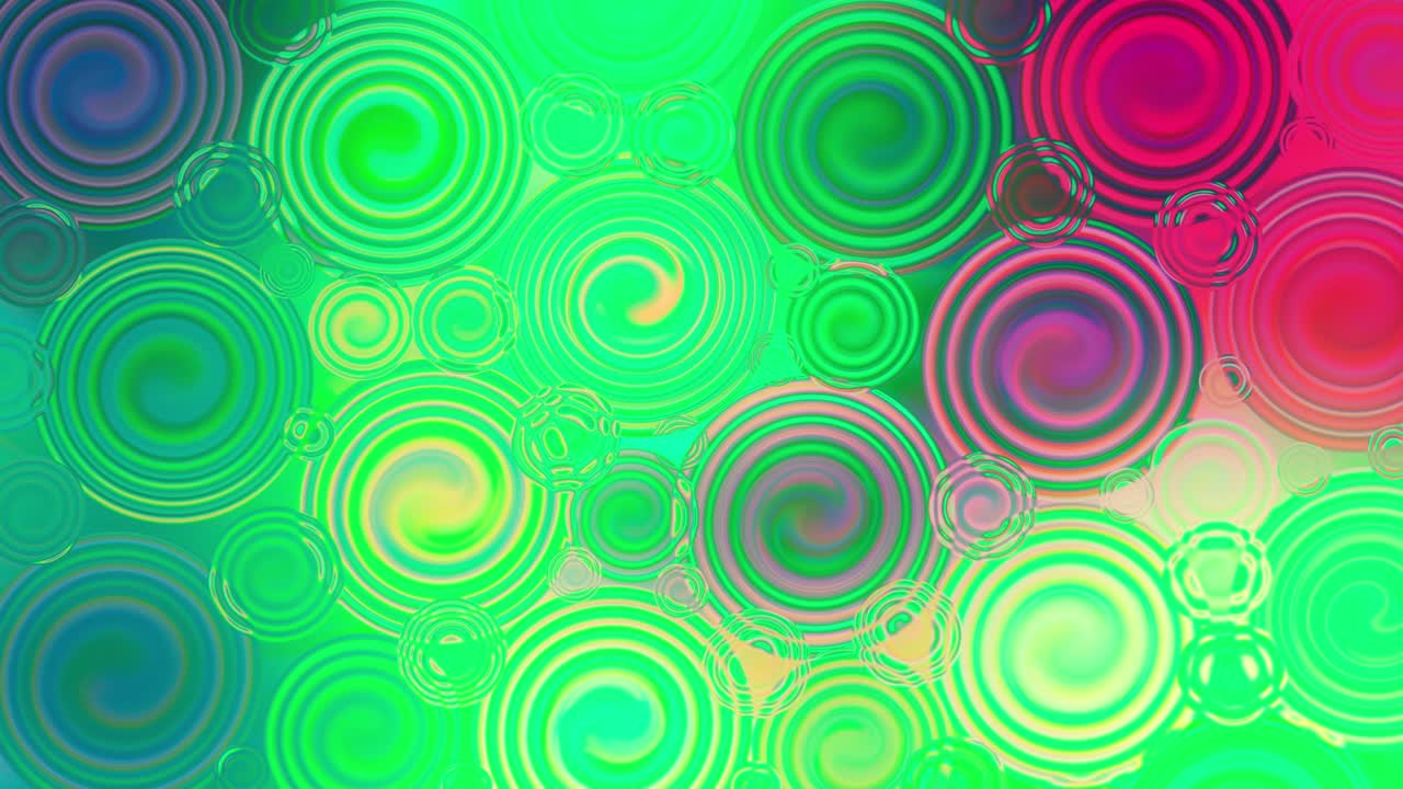 Abstract multicolored background with moving circles