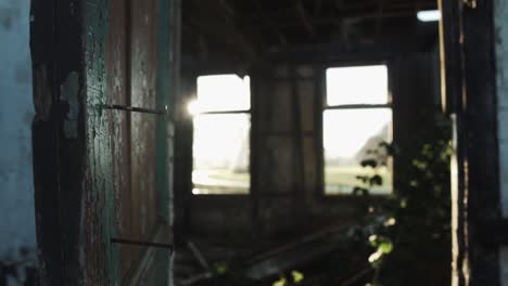 abandoned interior with sunlight