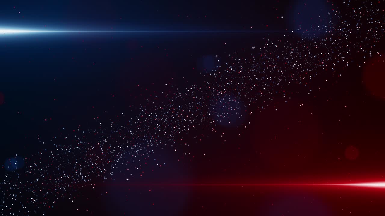 Particles blue red event game trailer titles cinematic concert stage background loop